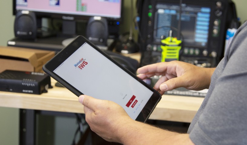 FirstNet responders views app on tablet device