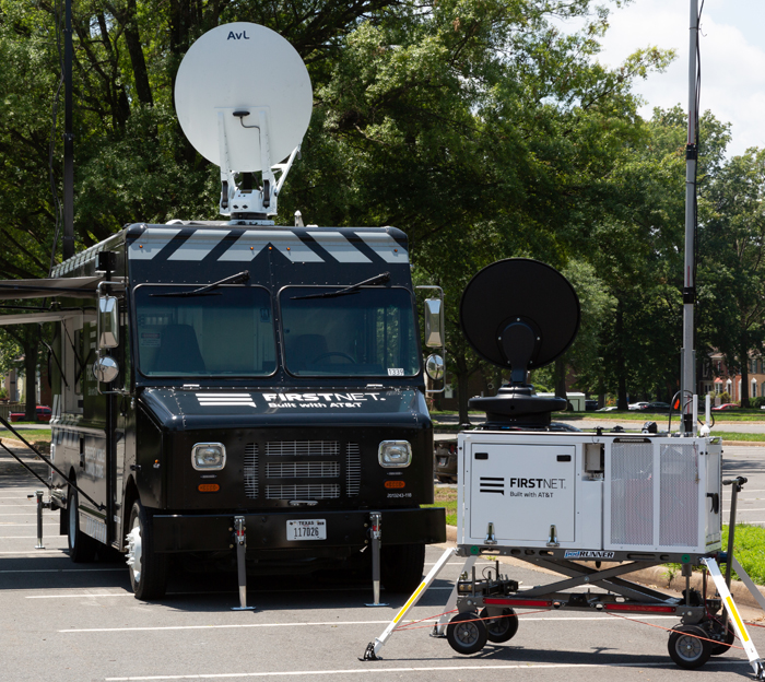 SATColt and Compact Rapid Deployables showcased in parking lot.