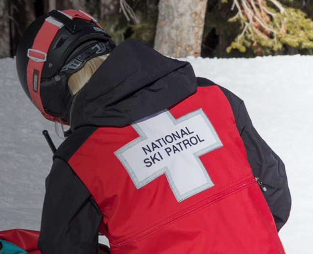 National Ski Patrol in the snow