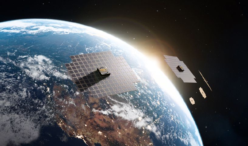 Image of satellite hovering above the earth