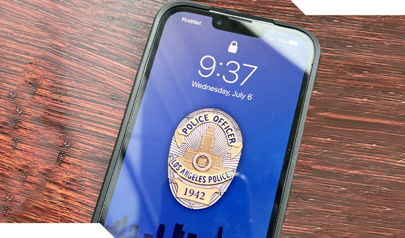 Los Angeles Police mobile phone