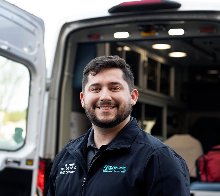 Daniel Tuttle director of emergency medical services at DHR Health